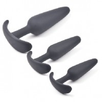 Black Silicone Anal Plug Set